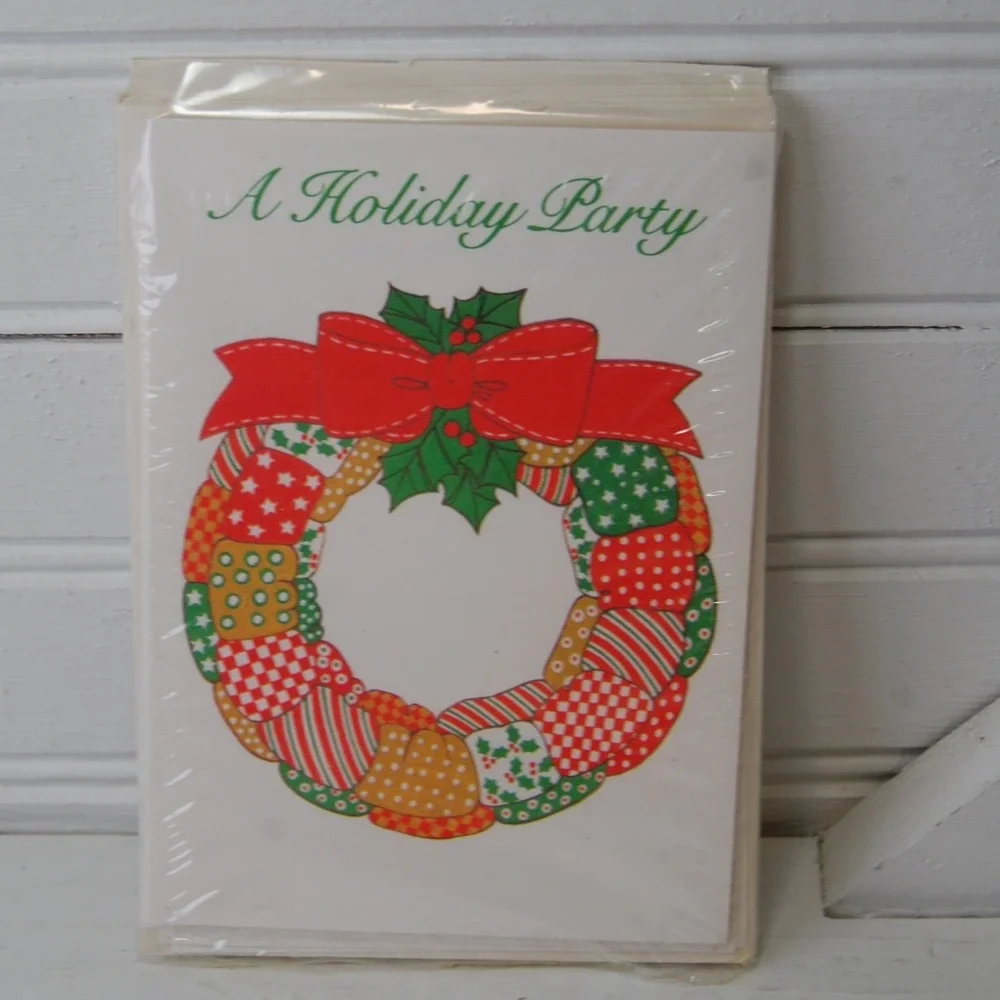 Vintage Christmas‎ Party Invitations 24 Holiday Cards envelopes